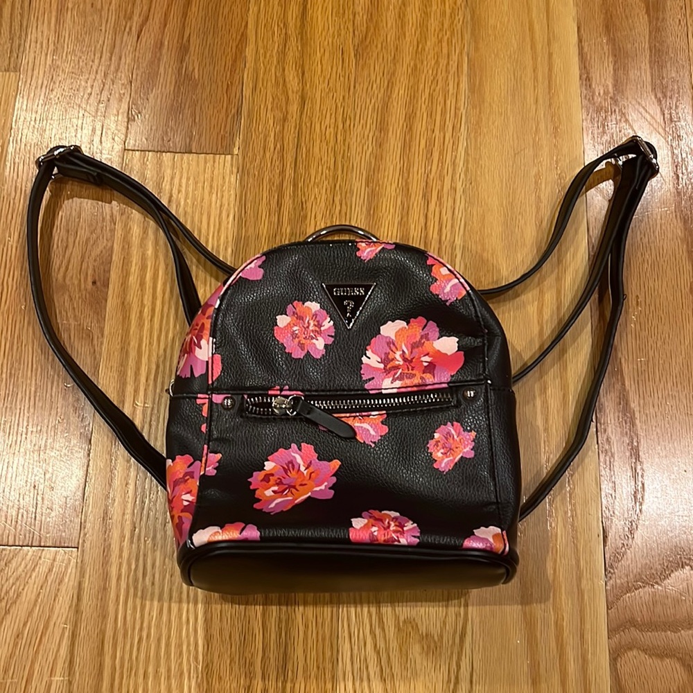 EUC Guess Floral Mini Backpack